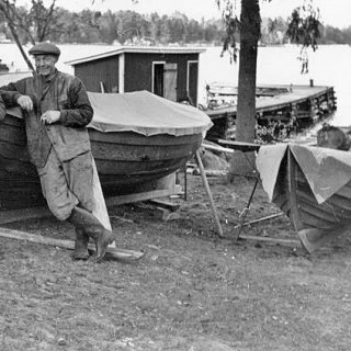 Lagerviks Båtvarv i sin ursprungliga form på Blidö
